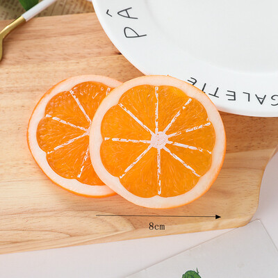 Mesterséges citromszelet modell, szimulációs citromszeletek, hamis gyümölcs narancsszeletek, lakberendezési fesztivál buli kellékek 10 db/tétel