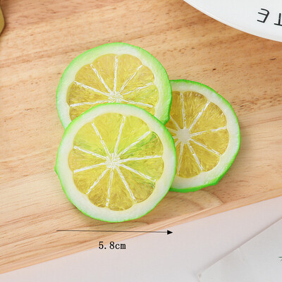 Mesterséges citromszelet modell, szimulációs citromszeletek, hamis gyümölcs narancsszeletek, lakberendezési fesztivál buli kellékek 10 db/tétel