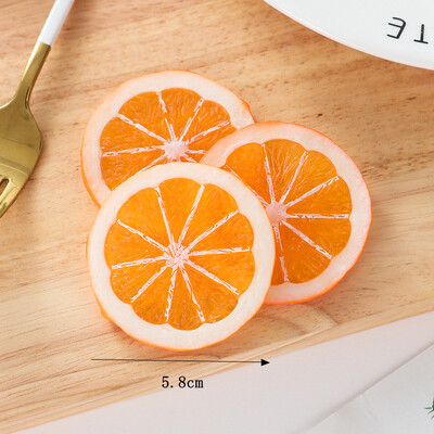 Mesterséges citromszelet modell, szimulációs citromszeletek, hamis gyümölcs narancsszeletek, lakberendezési fesztivál buli kellékek 10 db/tétel