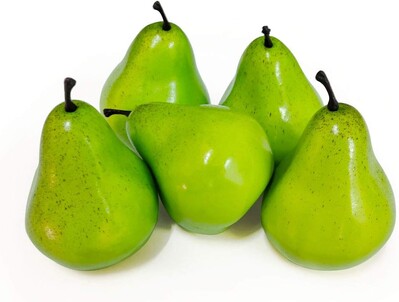 5 bucăți de pere false, fructe artificiale, pere artificiale pentru accesorii foto, decorarea casei (galben)