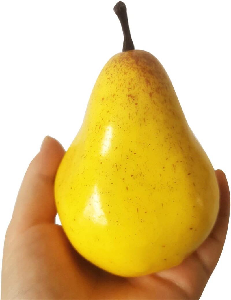 5 bucăți de pere false, fructe artificiale, pere artificiale pentru accesorii foto, decorarea casei (galben)