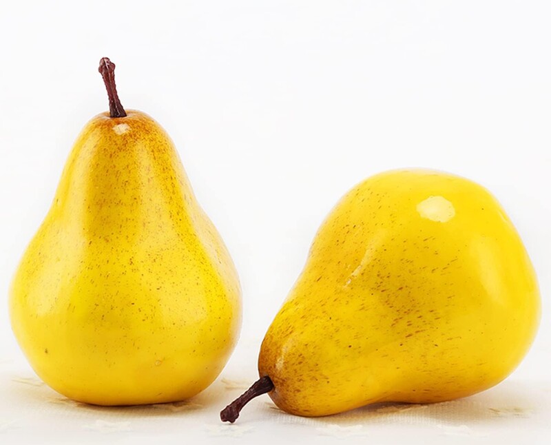 5 bucăți de pere false, fructe artificiale, pere artificiale pentru accesorii foto, decorarea casei (galben)