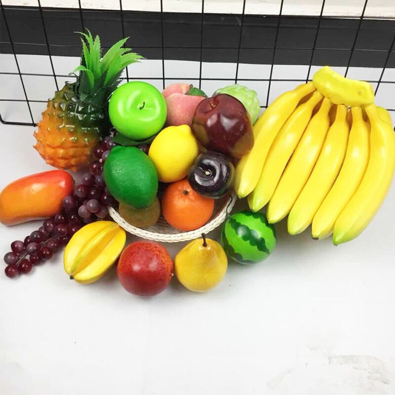 Élelmiszermodell Otthon Asztali Dísz Esküvői Kellékek Mesterséges Alma Élethű Narancs Hamis Barack Citrom Szimulációs Gyümölcsök