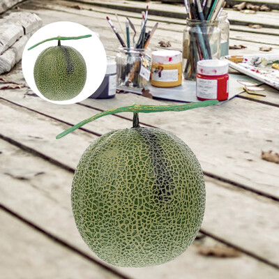 Simulare de fructe Model plastic Cantalup Ornament Artificial Artizanat Fereastra de birou Realistic Prop Faux Decor