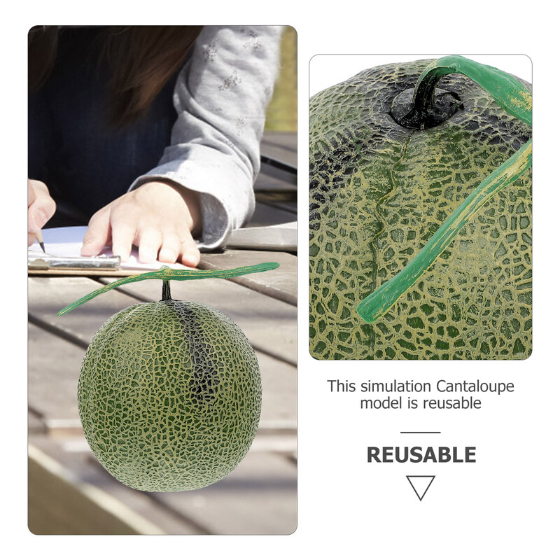 Modeliuojantis vaisių modelis Plastikinis melionės ornamentas Dirbtinis amatų darbastalio langas Realus Prop Faux Decor