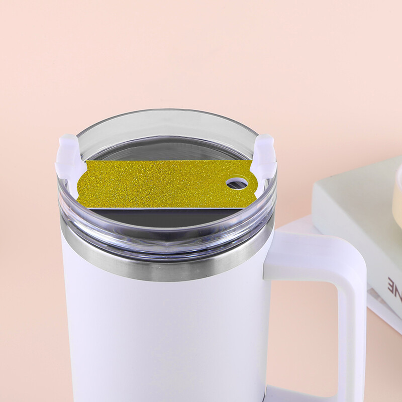 Blizganti vardinė akrilo vardinė lentelė, blizganti vardinė etiketė, skirta Stanley 40 uncijų stiklinei su rankena