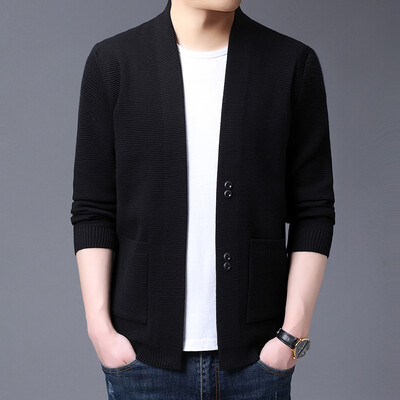 Pavasario rudens vyriškas megztinis megztinis V formos iškirpte lauke, plonas paltas, madingas laisvas, mišrus, laisvalaikio korėjietiško stiliaus pluoštas