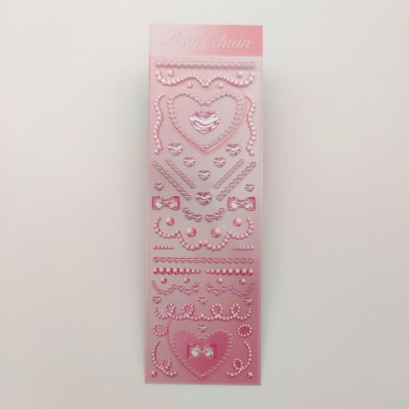 Oriģināla korejiešu goukas uzlīme ar kristāla kaklarotu, mīlas dimanta attēls ar fliteriem, kas dzenas zvaigznē, dekoratīvs materiāls