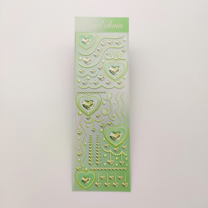 Oriģināla korejiešu goukas uzlīme ar kristāla kaklarotu, mīlas dimanta attēls ar fliteriem, kas dzenas zvaigznē, dekoratīvs materiāls