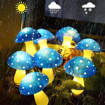 Solar Mushroom Light Garden Outdoor Decor 8 Modes Αδιάβροχο Mushroom Lamp Pathway Landscape Yard Easter Halloween Xmas Sunlight