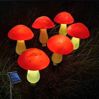 Solar Mushroom Light Garden Outdoor Decor 8 Modes Αδιάβροχο Mushroom Lamp Pathway Landscape Yard Easter Halloween Xmas Sunlight