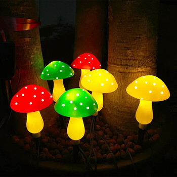 Solar Mushroom Light Garden Outdoor Decor 8 Modes Αδιάβροχο Mushroom Lamp Pathway Landscape Yard Easter Halloween Xmas Sunlight