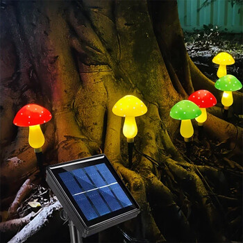 Solar Mushroom Light Garden Outdoor Decor 8 Modes Αδιάβροχο Mushroom Lamp Pathway Landscape Yard Easter Halloween Xmas Sunlight