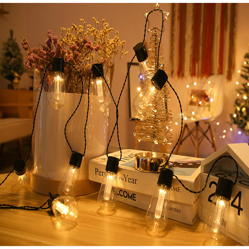 10/20/38 becuri LED șir de lumini solare zâne lampă de terasă impermeabilă pentru decorarea petrecerilor în aer liber Ghirlanda de vacanță lampi de grădină