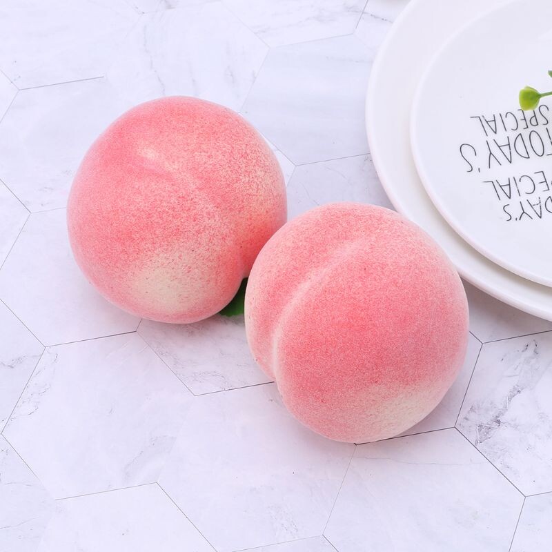 Tikroviškas dirbtinis plastikinis persikų netikrų vaisių ekrano dekoras C