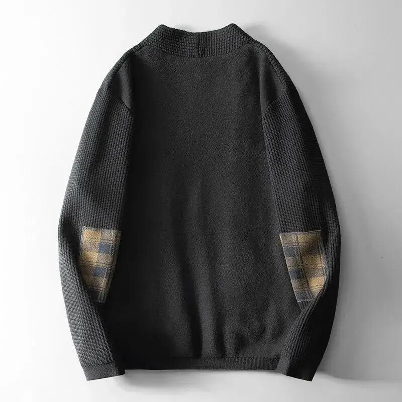 Megztinis vyrams Kasdienis megztas megztinis Vyras su kišenėmis Paltai Laisvai prigludę Aukštos kokybės mezginiai Korėjietiško stiliaus Atsiliepimai Drabužiai Top Y2k