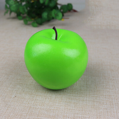 Măr roșu de mare simulare pentru casă, mere roșii false, accesorii foto din plastic, artificiale, artificiale, verde, model de magazin de fructe, decembrie