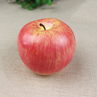 Măr roșu de mare simulare pentru casă, mere roșii false, accesorii foto din plastic, artificiale, artificiale, verde, model de magazin de fructe, decembrie