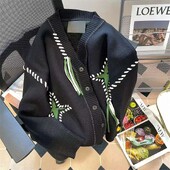 Cardigan cu franjuri Pulover largi Top unisex de primăvară și toamnă Design nou Sense Nișă Hip Hop Jachetă versatilă Ins Trendy Brand