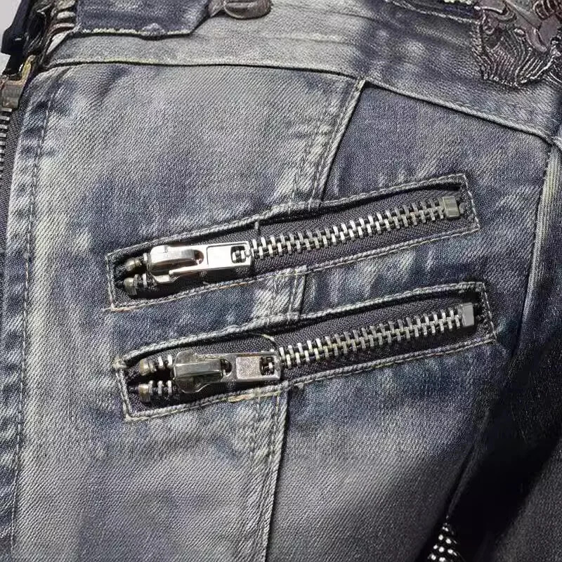 2024-es csúcskategóriás férfi farmerdzseki, alkalmi, vintage állógallérral, cipzáras kabáttal, divatos motoros felszerelés