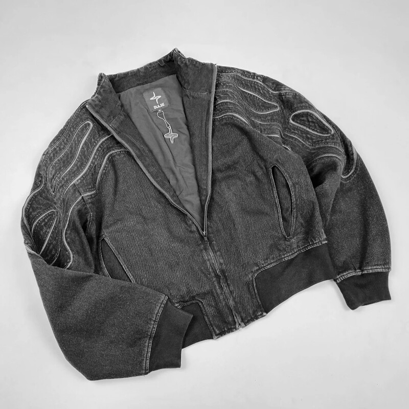 Harajuku Gothic Washed Do Old Patch Siuvinėjimo Džinsinė Striukė Vyriška rudens ir žiemos laisvas paltas Street Trend Užtrauktukas Amerikietiška striukė