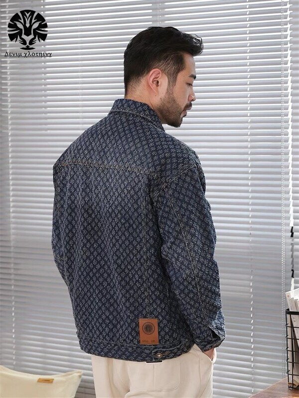 American Cat Paw csúcskategóriás férfi dzseki, laza plusz retro munkaruházat farmer dzseki férfi alkalmi felső