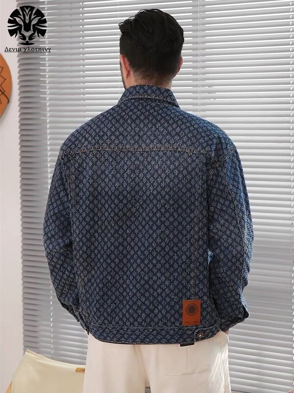 American Cat Paw csúcskategóriás férfi dzseki, laza plusz retro munkaruházat farmer dzseki férfi alkalmi felső