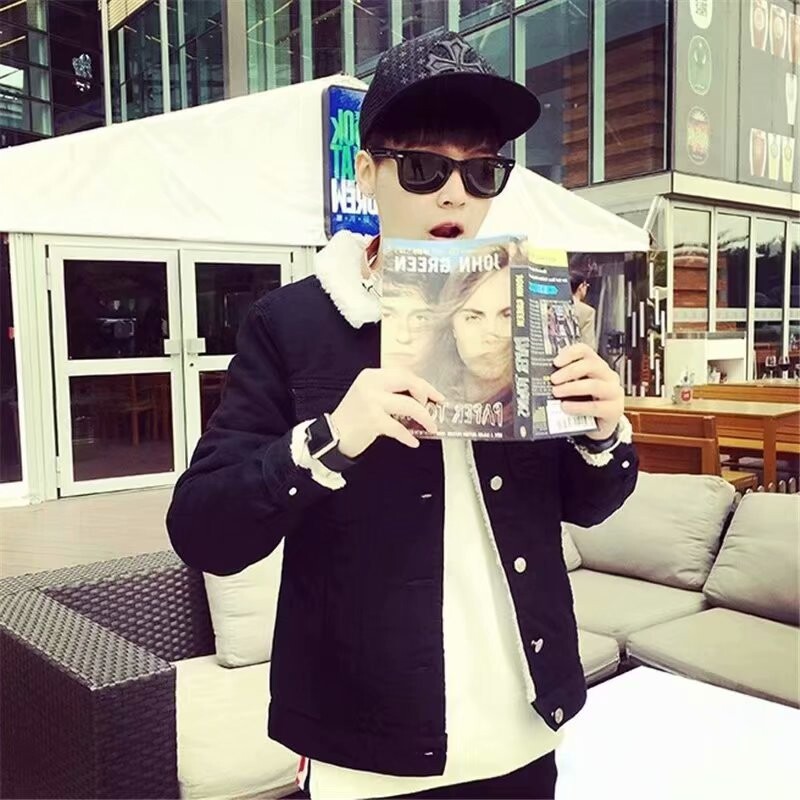 Farmer dzseki Férfi vastag, teljes ujjú dzsekik tömör, egysoros, laza összefűzött kabátok Alkalmi zsebek Felsőruházat 2024. tél