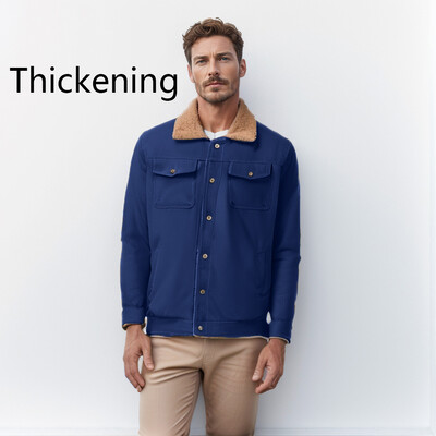 7 krāsu vīriešu jauna 2024. gada rudens/ziemas jaka ar samta kokvilnas kombinezonu ikdienas modes jaka