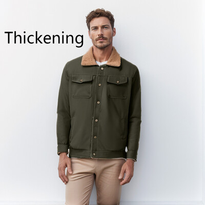 7 krāsu vīriešu jauna 2024. gada rudens/ziemas jaka ar samta kokvilnas kombinezonu ikdienas modes jaka