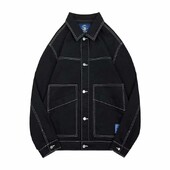 Rudens džinsi Vīriešu džinsu jakas Vīriešu džinsa mētelis Vīriešu apģērbi Kovboju apģērbi Vīriešu kovboju kleita džinsu kleitās Jaku izpārdošana