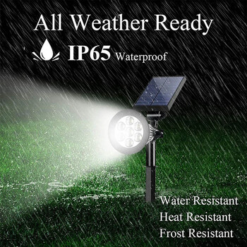 Solar Spotlights Outdoor IP65 Αδιάβροχο 7 LED Φωτεινότητα Spot Ρυθμιζόμενη φωτεινότητα για Διακόσμηση Patio Driveway Garden Garden