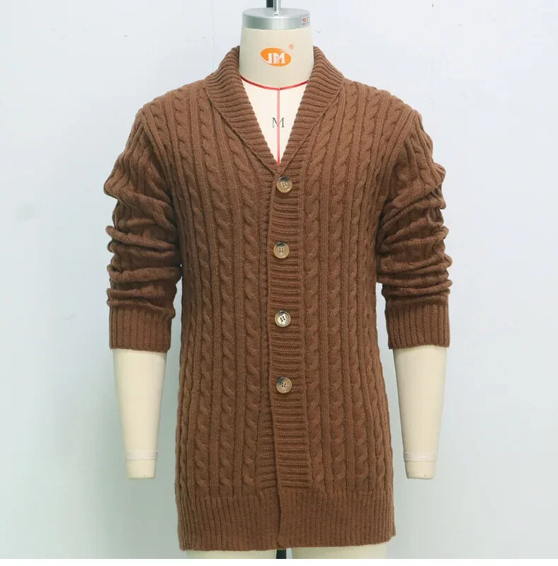 2024 m. vyriškas megztas megztinis laisvalaikio ilgas megztinis pavasario rudeninis plonai prigludęs megztinis ilgas megztinis vyriškas britiško stiliaus paltai su mygtukais