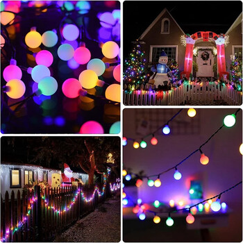 100leds Solar String Light Garden Solar Globe Fairy Lights 8 Modes Αδιάβροχα για τον Κήπο Χριστουγεννιάτικα Φωτάκια Γάμου εξωτερικού χώρου