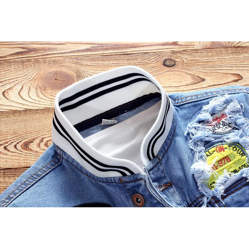 Rudens žiemos japoniškas madingas švarkas laisvalaikio laisvo kirpimo studentiška šauni džinsinė striukė vyrams Harajuku Bf stiliaus striukė