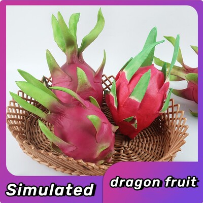 Simulacija umjetnog voća PU simulacija dragon fruit rano obrazovanje rekviziti za fotografije prozora model lažnog zmajevog voća dom