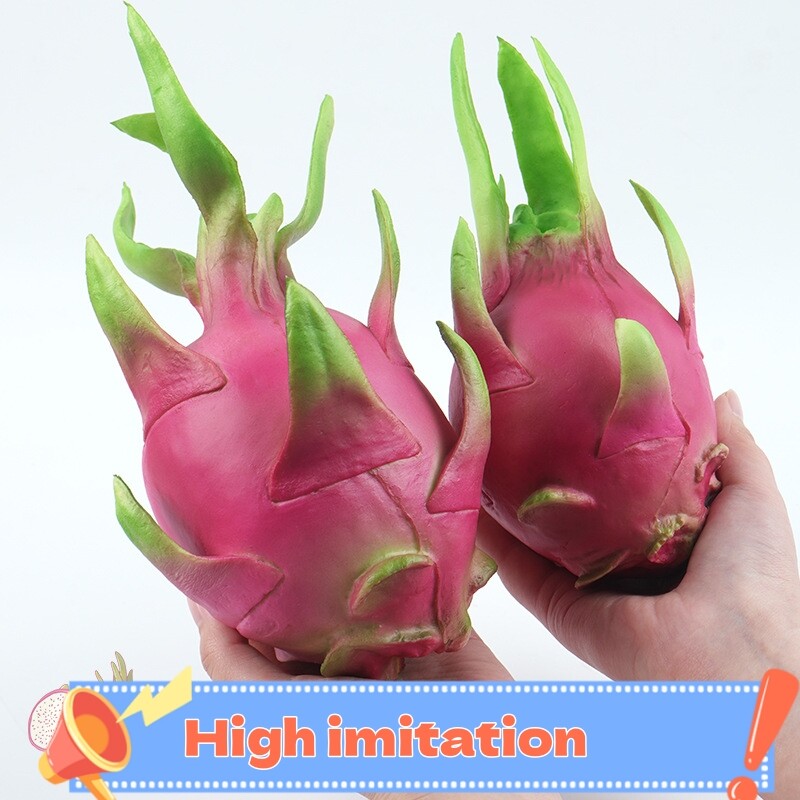 Szimuláció műgyümölcs PU szimuláció sárkánygyümölcs korai oktatás fotózás kellékek ablakmodell hamis sárkánygyümölcs haza