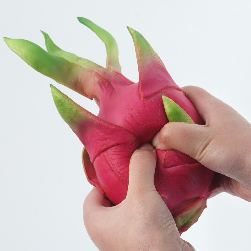 Szimuláció műgyümölcs PU szimuláció sárkánygyümölcs korai oktatás fotózás kellékek ablakmodell hamis sárkánygyümölcs haza