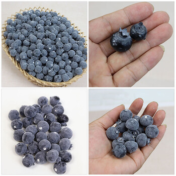 50 τμχ Blueberries Simulation Blueberry Model Simulated Fruit 200X200X050CM Αφρός Μαύρο Τεχνητό ντεκόρ