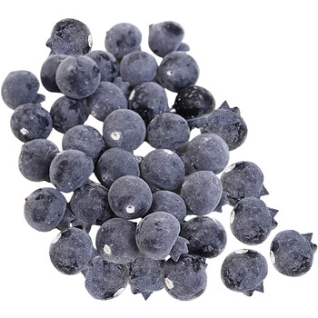 50 τμχ Blueberries Simulation Blueberry Model Simulated Fruit 200X200X050CM Αφρός Μαύρο Τεχνητό ντεκόρ