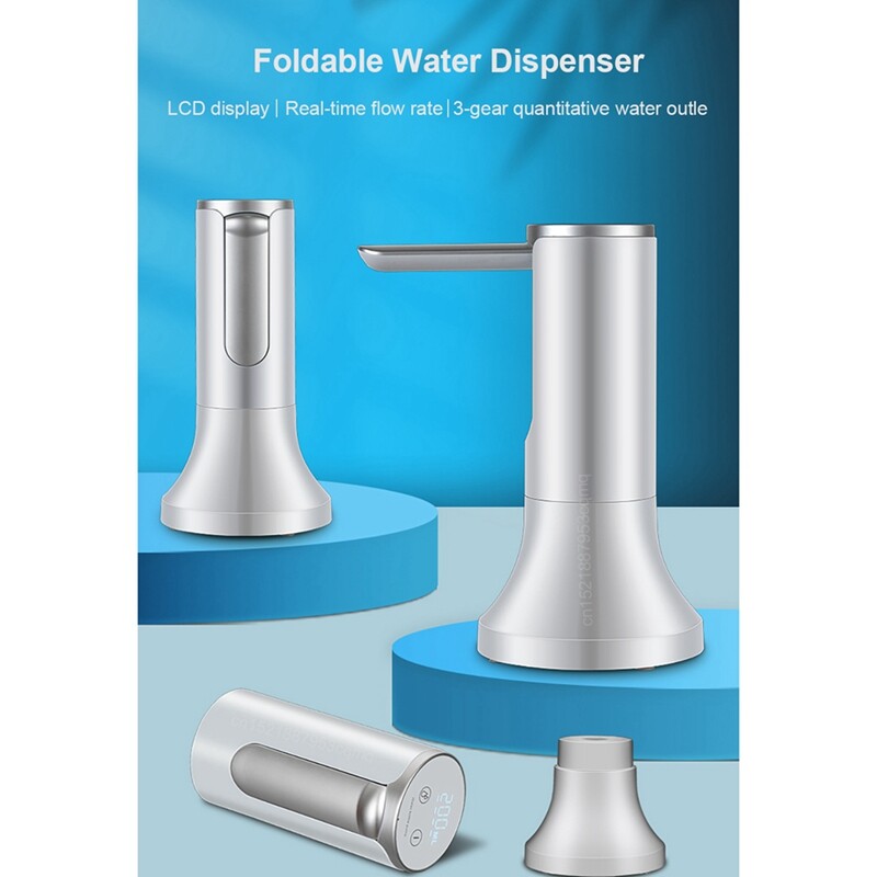 Elektromos vízgallon szivattyú, összecsukható automata vízadagoló, újratölthető asztali intelligens ivóvízszivattyú