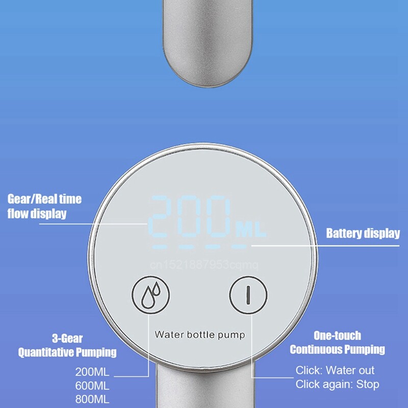 Elektromos vízgallon szivattyú, összecsukható automata vízadagoló, újratölthető asztali intelligens ivóvízszivattyú