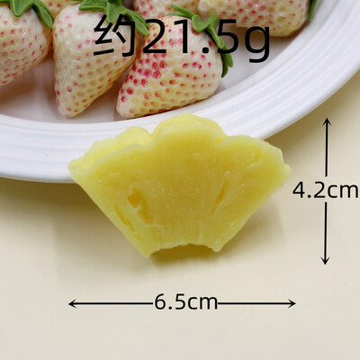 1gab PVC mākslīgo augļu griešanas šķēles simulācijas ananāsu viltus pārtikas modelis desertu veikala loga displeja rekvizīti ballīšu galda dekors