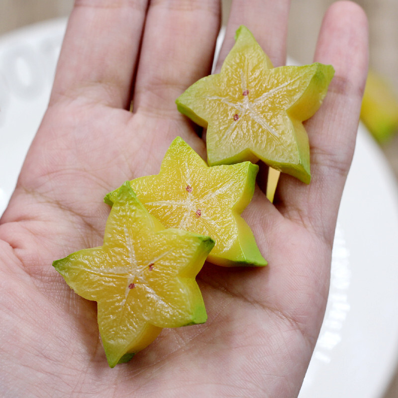 1gab PVC mākslīgo augļu griešanas šķēles simulācijas ananāsu viltus pārtikas modelis desertu veikala loga displeja rekvizīti ballīšu galda dekors