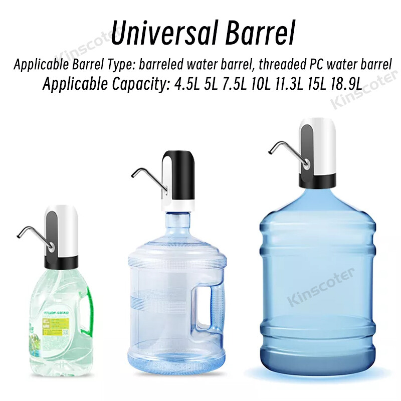 Nešiojamas automatinis geriamojo vandens siurblys su jungikliu ir USB įkrovimo mini elektriniu vandens balionėliu universaliam 5 galonų buteliui