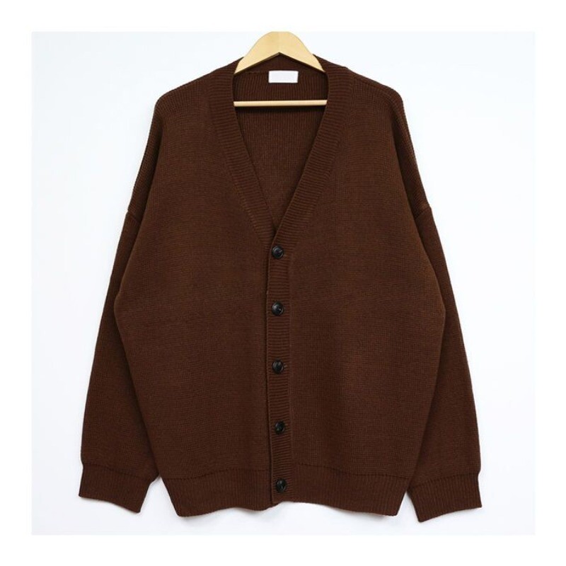 Férfi pulóver kardigánok ősz tél új egyszínű pulóver kötött pulóverek dzseki alkalmi laza, V-nyakú, egysoros felsők