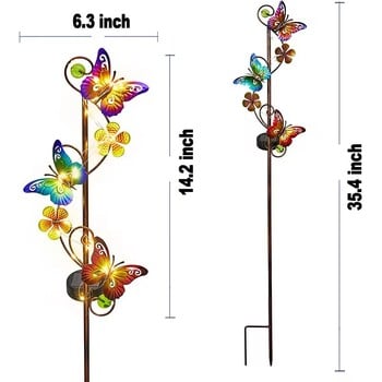 Καινοτομία ηλιακό φως LED Όμορφο φωτιστικό πεταλούδας Αδιάβροχο φωτιστικό εξωτερικού χώρου γκαζόν Αυλή Διακοσμητικό ηλιακό φωτιστικό LED