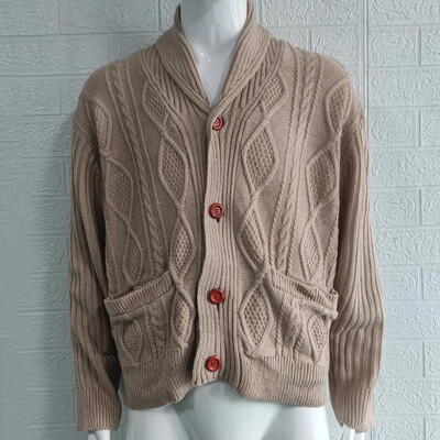 Megztinis Vyriškas Rudens Žiema Vienspalvis Ilgomis rankovėmis Megztas Striukė Megztinis Megztinis Paltai Didelio Dydžio Ropa Hombre