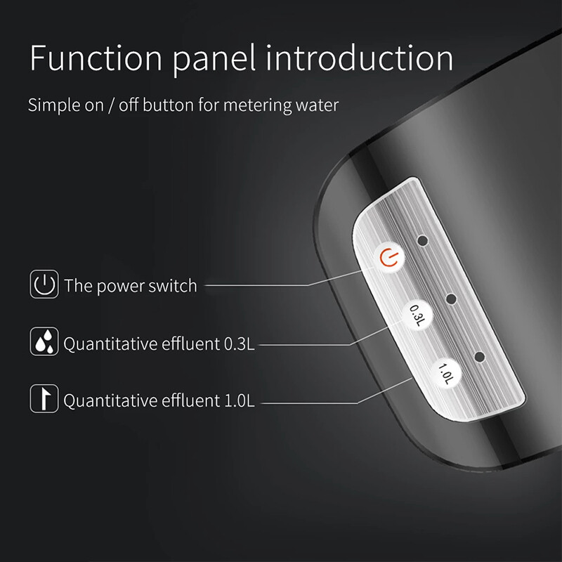 Elektromos vízadagoló palackos szivattyú USB töltő automata vízadagoló ivószivattyú 360 fokos elforgatás utazáshoz