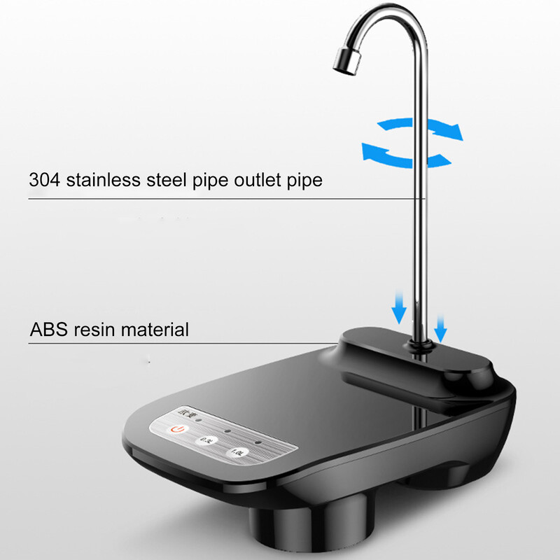 Elektromos vízadagoló palackos szivattyú USB töltő automata vízadagoló ivószivattyú 360 fokos elforgatás utazáshoz